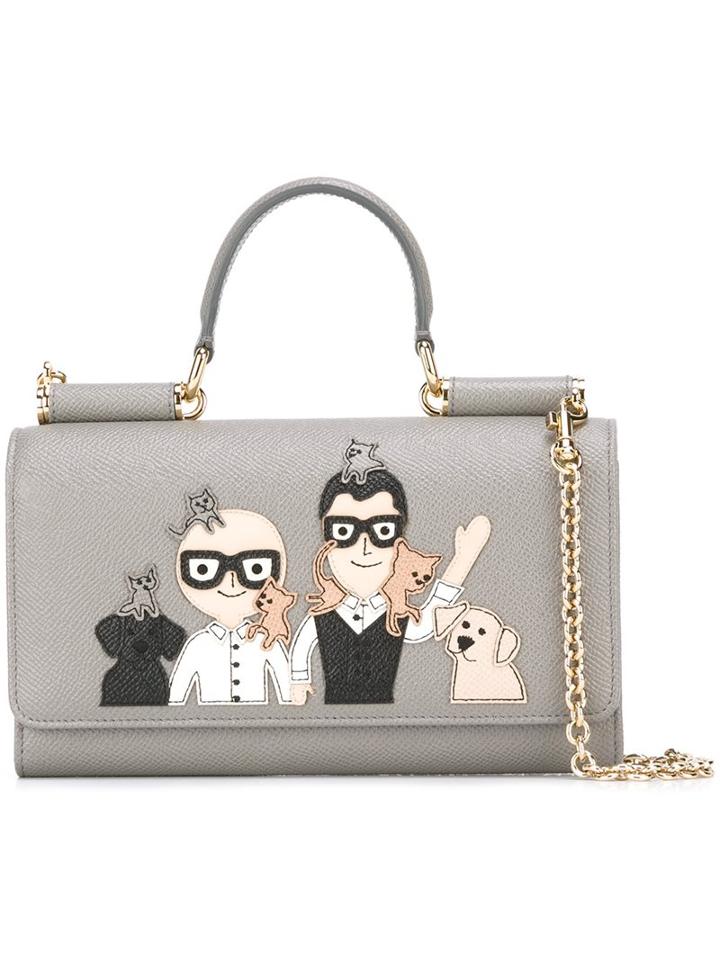 Dolce & Gabbana Mini 'von' Shoulder Bag, Women's, Grey
