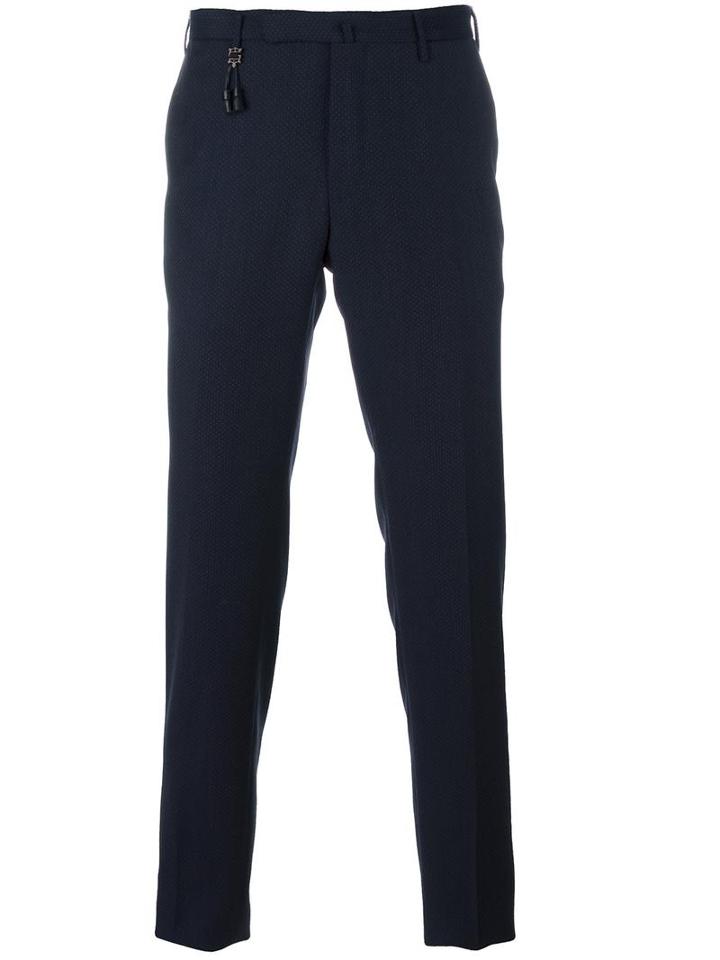 Incotex Slim Fit Trousers, Men's, Size: 56, Blue, Wool