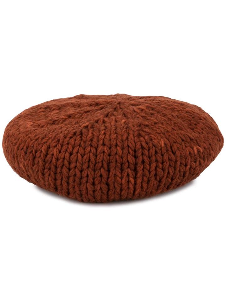 Undercover Cable Knit Beret - Red
