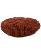 Undercover Cable Knit Beret - Red