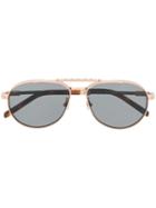 Hublot Eyewear Aviator Frame Sunglasses - Gold