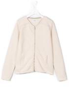 Hartford Kids Metallic Stripe Zip Jacket, Girl's, Size: 14 Yrs, Nude/neutrals