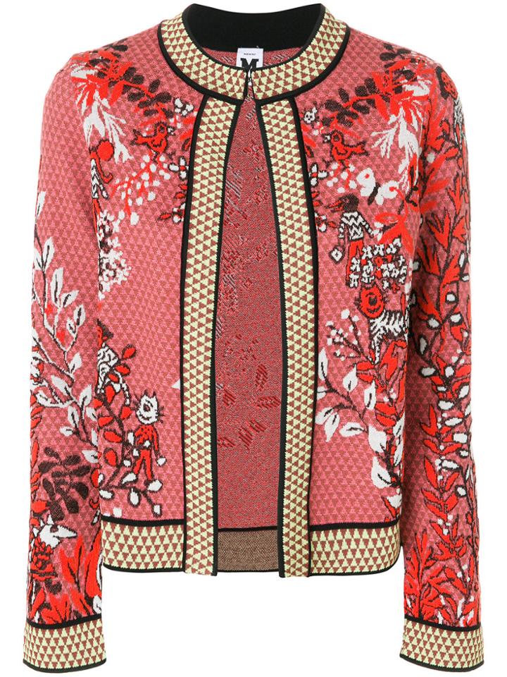 M Missoni Floral Embroidered Jacket - Pink & Purple