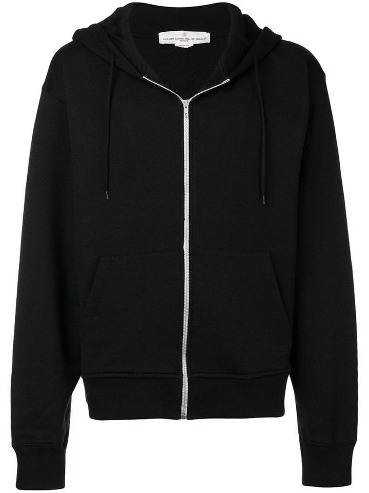 Golden Goose Plain Zipped Hoodie - Black