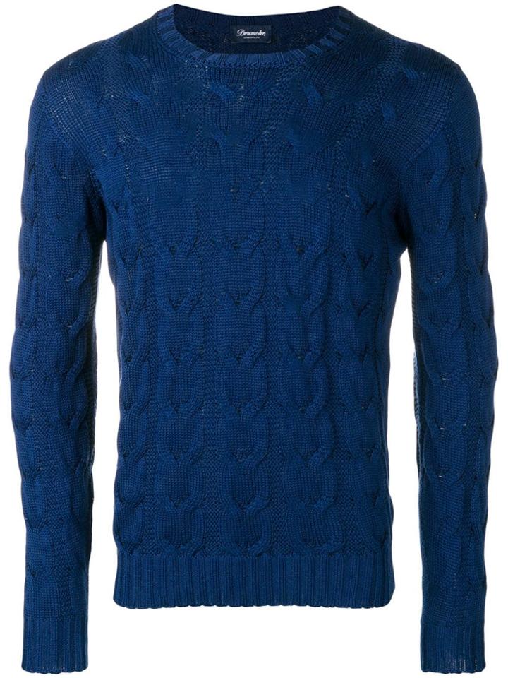 Drumohr Treccia Knit Jumper - Blue