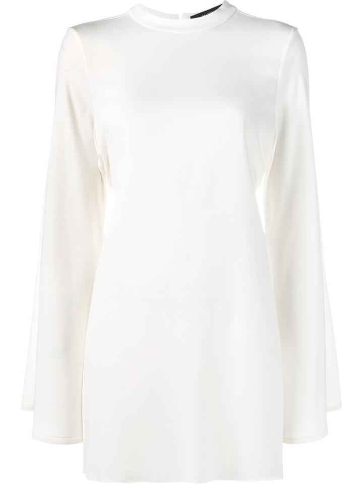 Ellery Long Sleeve Tunic Top, Women's, Size: 14, Nude/neutrals, Acetate/polyester