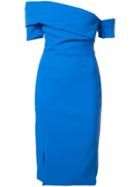 Haney Off-the-shoulder Side Slit Dress - Blue