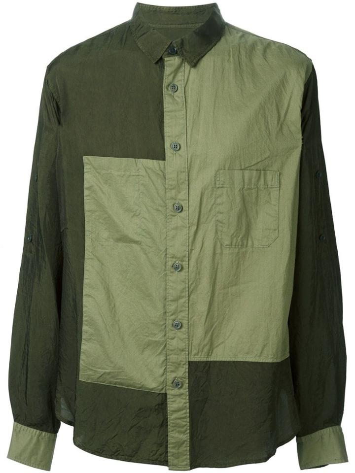 Yohji Yamamoto H-siv Roll-up Shirt Dyed - Green
