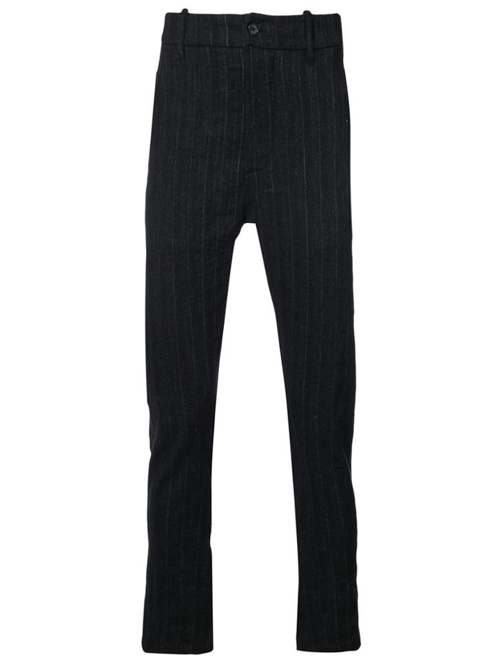 Ann Demeulemeester Pinstriped Trousers - Black