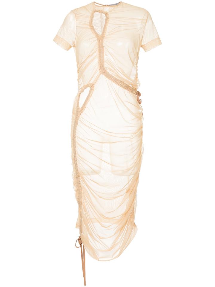 Preen By Thornton Bregazzi Stretch Tulle Dress - Nude & Neutrals