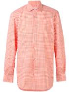 Kiton - Checked Shirt - Men - Cotton - 44, Yellow/orange, Cotton