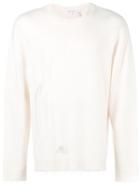 Helmut Lang Distressed Fitted Sweater - Neutrals