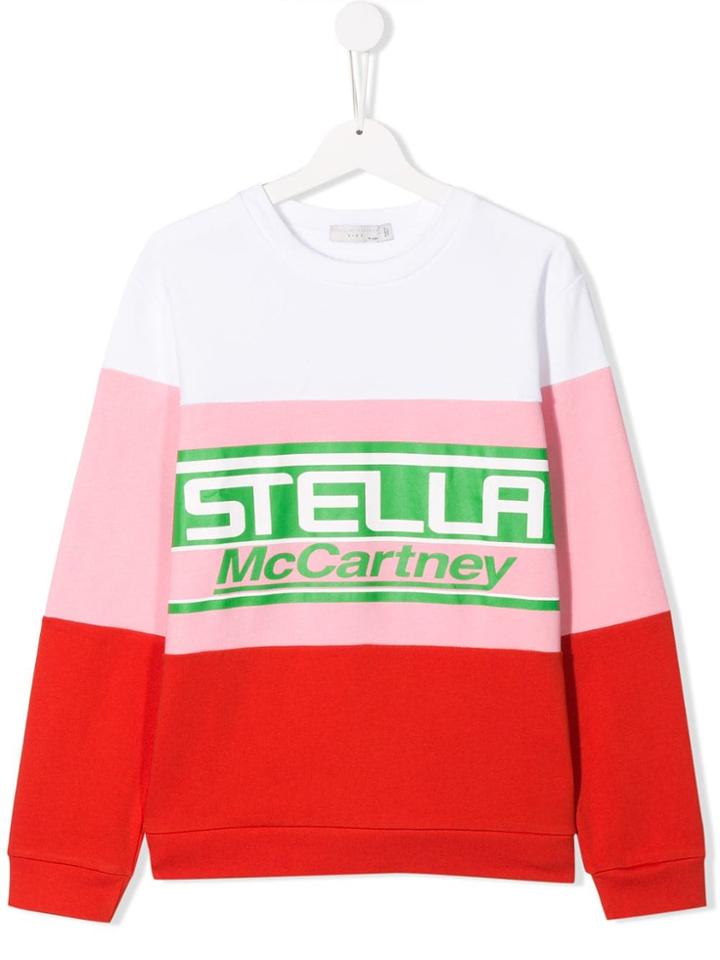 Stella Mccartney Kids Contrast Logo Sweatshirt - Pink