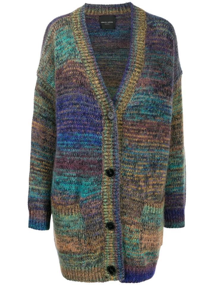 Roberto Collina Oversized Long-sleeve Cardigan - Purple