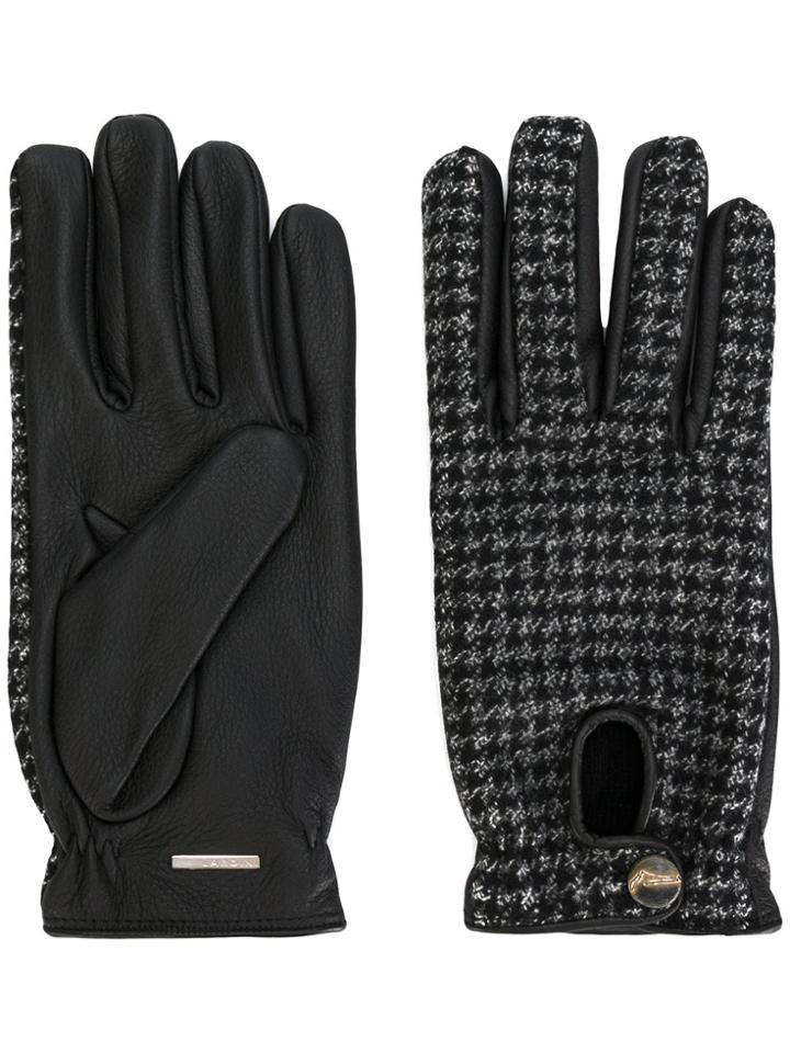 Lardini Woven Fitted Gloves - Grey