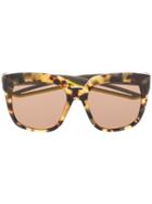 Balenciaga Eyewear Oversized Tortoiseshell-effect Sunglasses - Brown