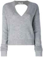 Mcq Alexander Mcqueen - Cut-out Jumper - Women - Cashmere/wool - Xs, Grey, Cashmere/wool