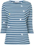 Guild Prime Star Embroidered Striped Top - Blue