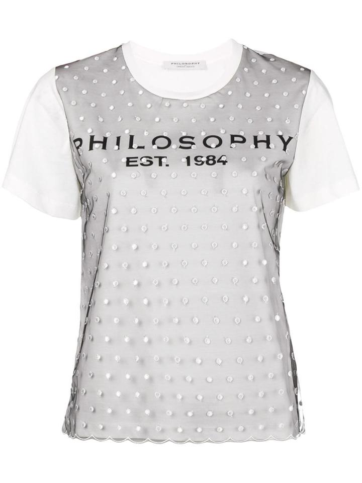 Philosophy Di Lorenzo Serafini Logo Plumetti T-shirt - White
