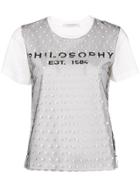 Philosophy Di Lorenzo Serafini Logo Plumetti T-shirt - White