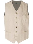 Eleventy Tailored Fitted Waistcoat - Nude & Neutrals