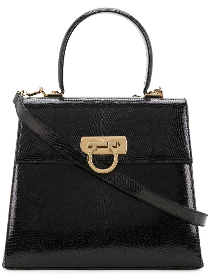 Salvatore Ferragamo Vintage 2way Tote - Black