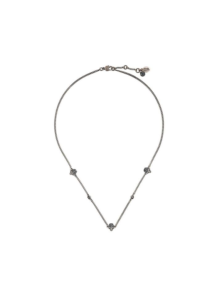 Alexander Mcqueen Skulls Necklace - Silver