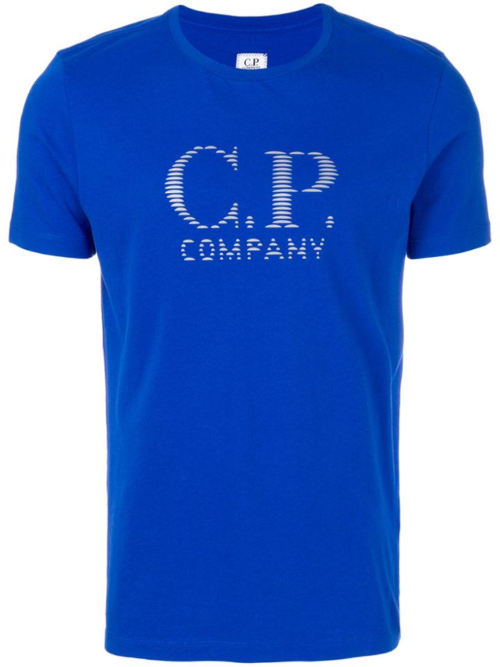 Cp Company Slim Fit Logo T-shirt - Blue