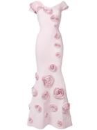 Chiara Boni La Petite Robe Roses Long Dress - Pink & Purple