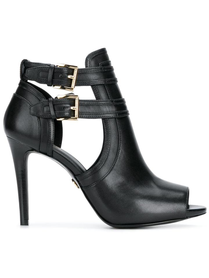 Michael Michael Kors Blaze Open-toe Leather Pumps - Black