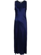 Dkny Sleeveless Satin Dress, Women's, Size: Small, Blue, Viscose/merino