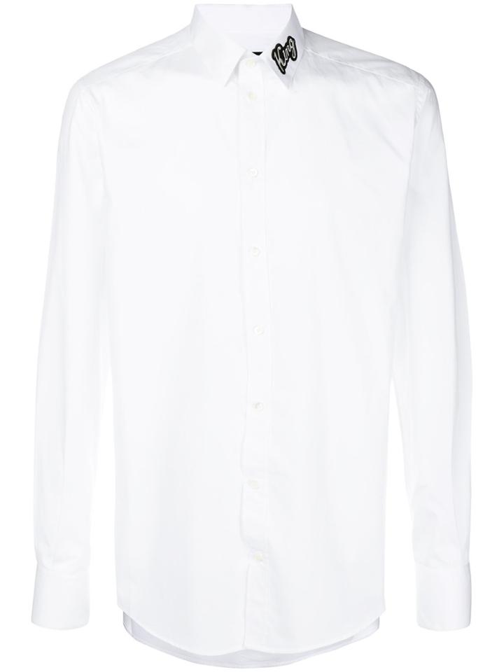 Dolce & Gabbana King Patch Collar Shirt - White