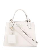 Prada Light Frame Saffiano Leather Tote - White