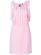Boutique Moschino Bow Applique Shift Dress - Pink & Purple