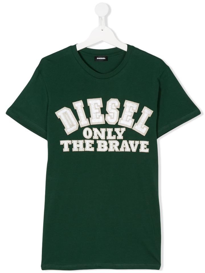 Diesel Kids Logo T-shirt - Green