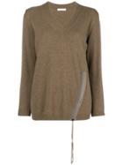 Fabiana Filippi Side Zip Knit Sweater - Brown