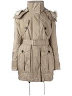 Burberry Belted Parka Coat - Nude & Neutrals