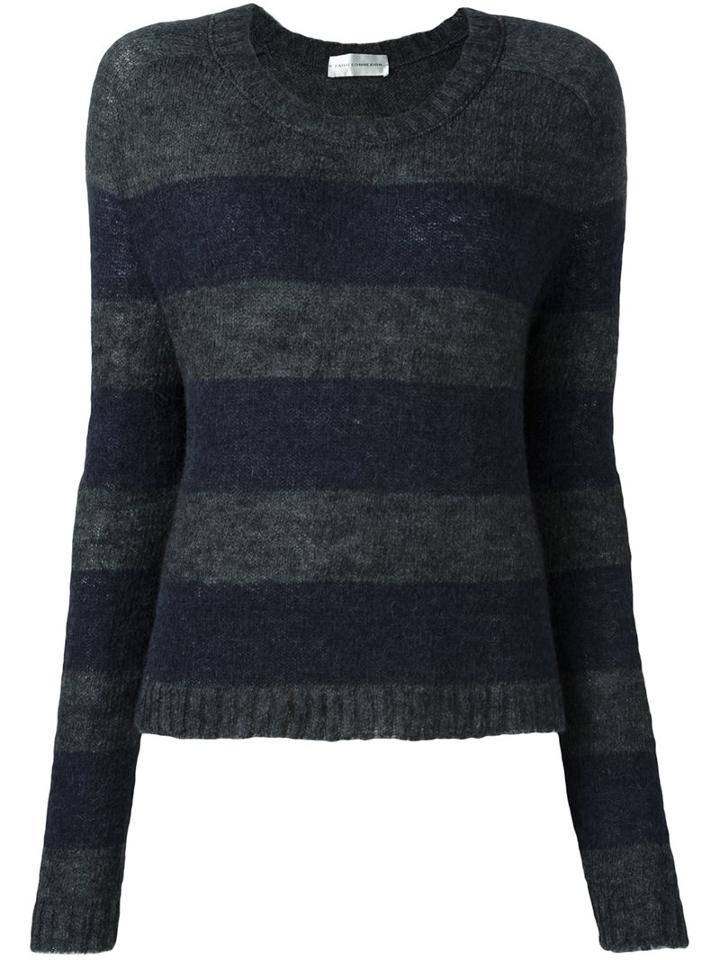 Faith Connexion Striped Jumper, Women's, Size: Small, Grey, Polyamide/alpaca