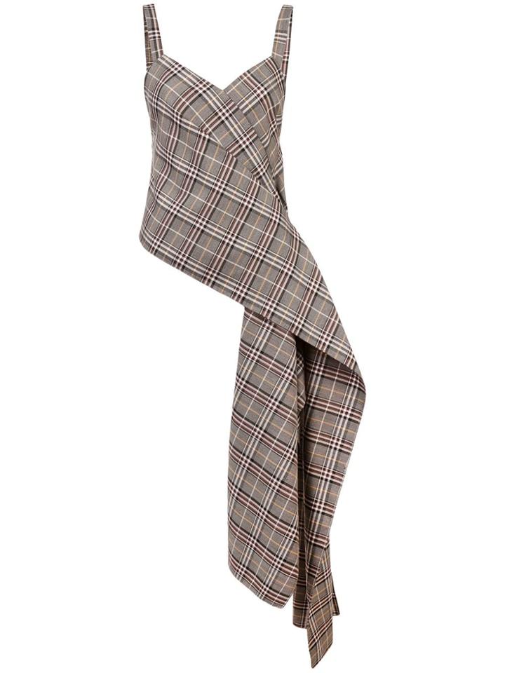 Monse Plaid Asymmetric Top - Unavailable