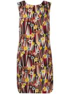 M Missoni Printed Shift Dress - Red