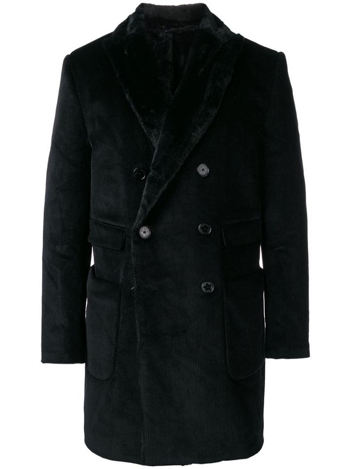 Daniele Alessandrini Double Breasted Coat - Black