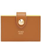 Fendi Press Stud Cardholder Wallet - Brown