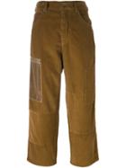 Mm6 Maison Margiela Five Pocket Trousers, Women's, Size: 40, Green, Cotton/pvc