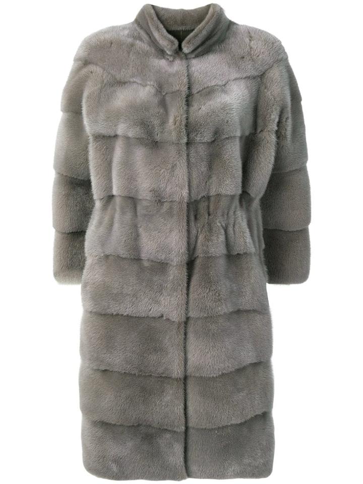 Manzoni 24 Reversible Fur Coat - Grey