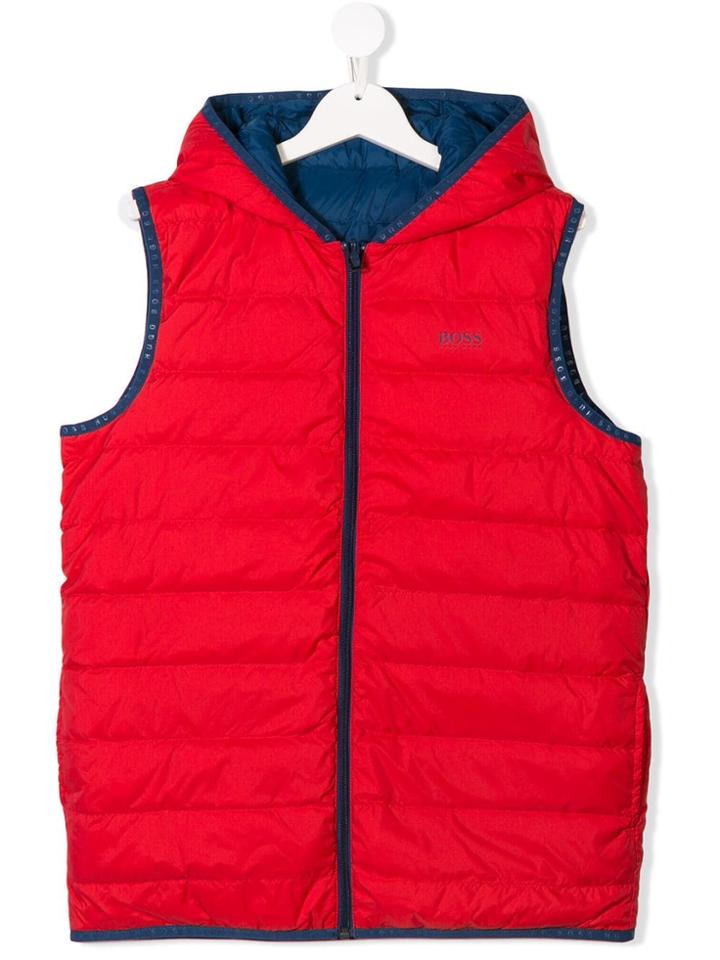 Boss Kids Teen Reversible Padded Gilet - Red