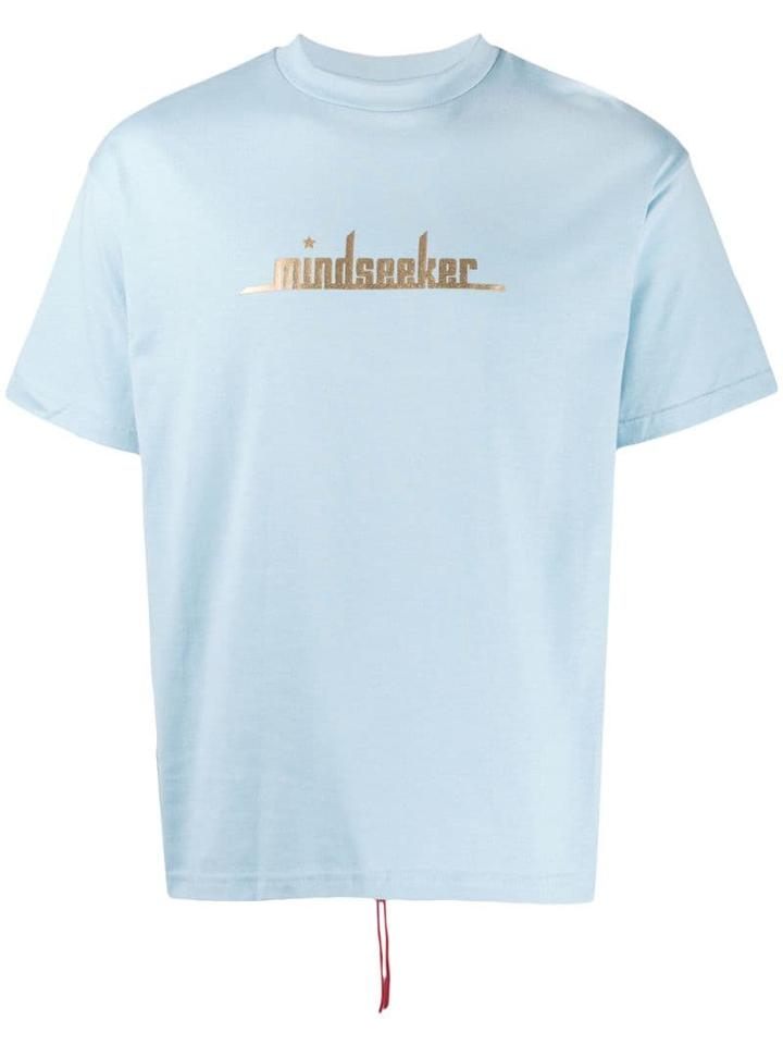 Mindseeker Logo Print Crew Neck T-shirt - Blue