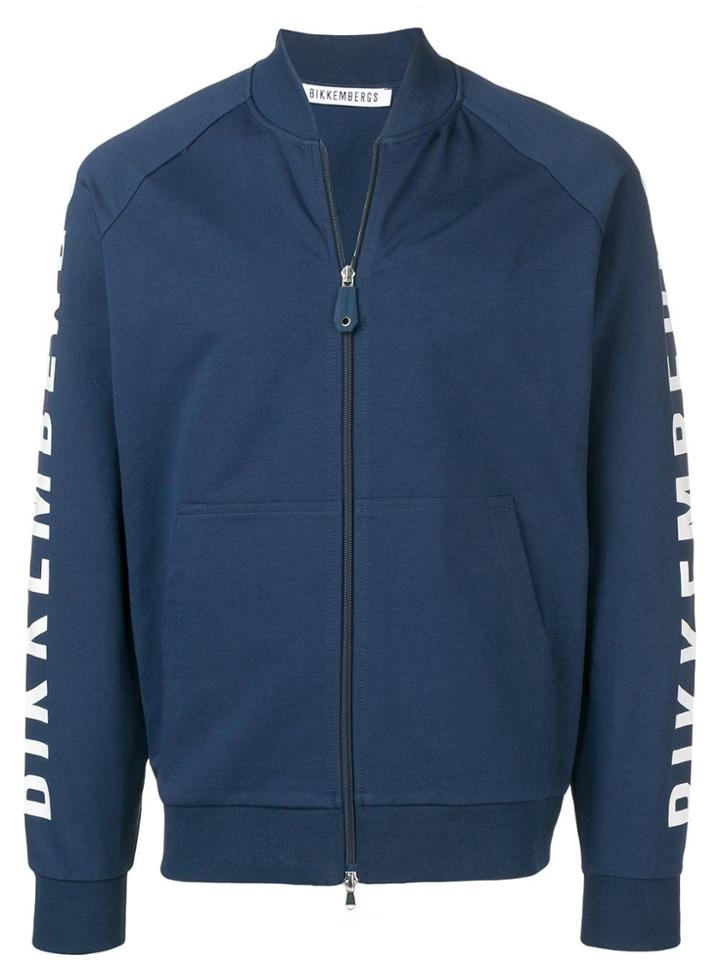 Dirk Bikkembergs Logo Zip-up Sweatshirt - Blue