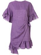 Goen.j Roche Ruffled Dress - Purple