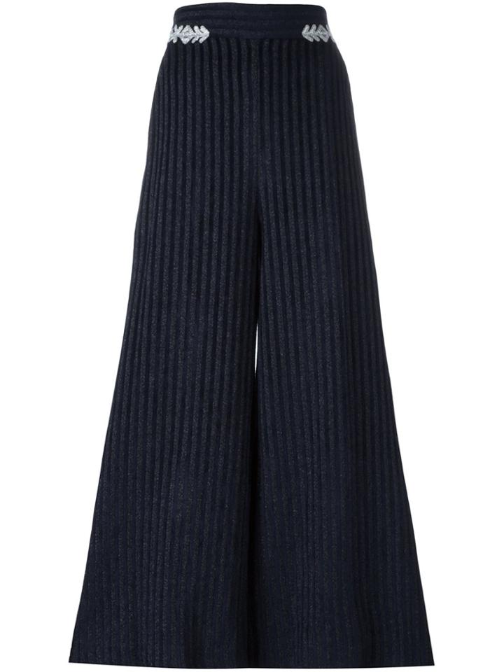 Peter Pilotto Velvet Culottes - Blue
