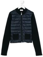 Moncler Kids - Teen Padded Cardigan - Kids - Cotton/polyamide/goose Down - 14 Yrs, Blue